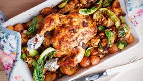 Five-ingredient whole roasted butter chicken