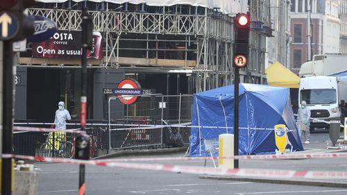 Forensic officers working at the scene of the London Bridge attack 1