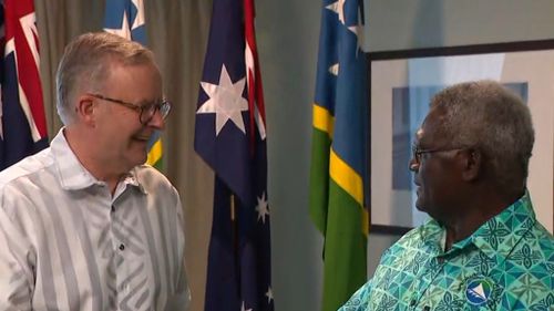 The Australian and Solomon Islands prime ministers have met to discuss the rise of China in the region in the wake of a controversial security pact.
