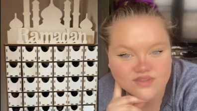 Left: Ramadan advent calendar, right: foster mum Tanika Bonneville