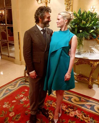 Michael Sheen and Anna Lundberg at the world premiere for Good Omens in London