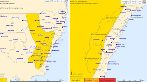 The Bureau of Meterology warns storms will bring hail and damaging winds. (BoM)