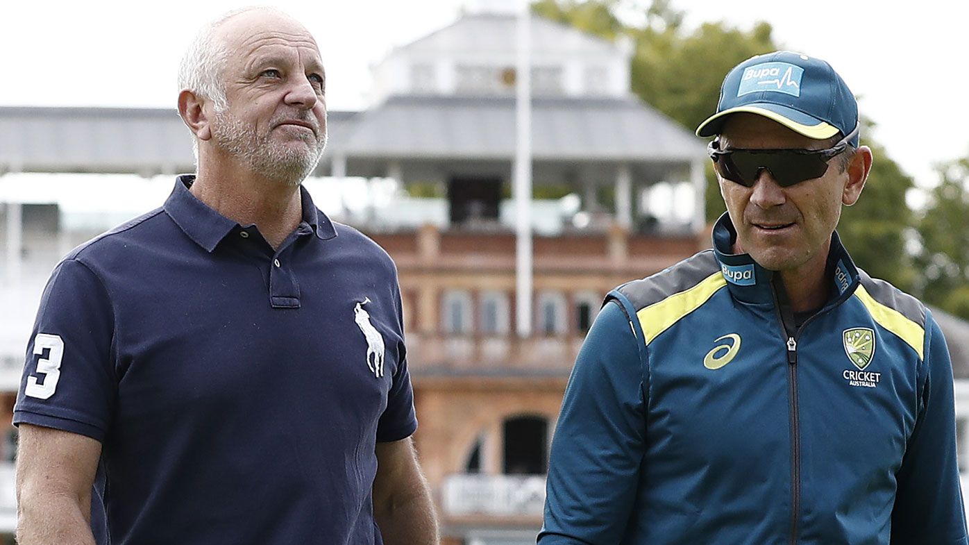 Justin Langer learns from Socceroos boss Graham Arnold at Lord's