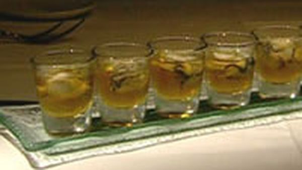 Japanese inspired oyster shooters