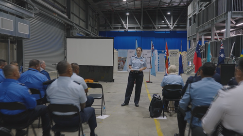 Australia is stepping up its presence in the Pacific launching a world first program to train Pacific Island police to become United Nations peacekeepers.