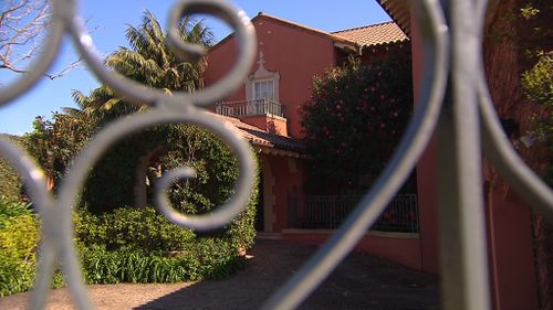 The ornate home is set behind wrought iron gates. (9NEWS)
