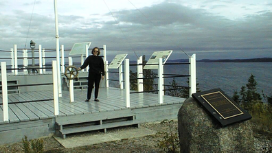 Nick took this photo of Diane at a beautiful lookout, Dover Fault.