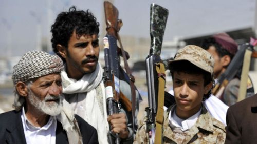 Gunmen of the Shiite Houthi Group. (AP)