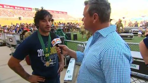 Johnathan Thurston says he is proud to have helped to win the NRL grand final for Queensland. 