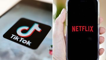 TikTok Netflix logo split generic