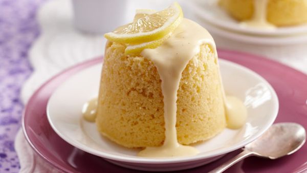 Steamed lemon puddings