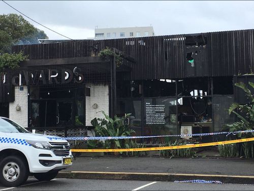 NSW Police say there is no connection between the two workers and the sparking of the fire. Picture: NBN/Georgia Maher.