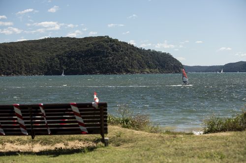 Closed public fascilities at Palm Beach. in NSW on Easter Sunday. Photo: Dominic Lorrimer