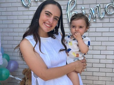 Nikolina Kharoufeh and son Noah. 