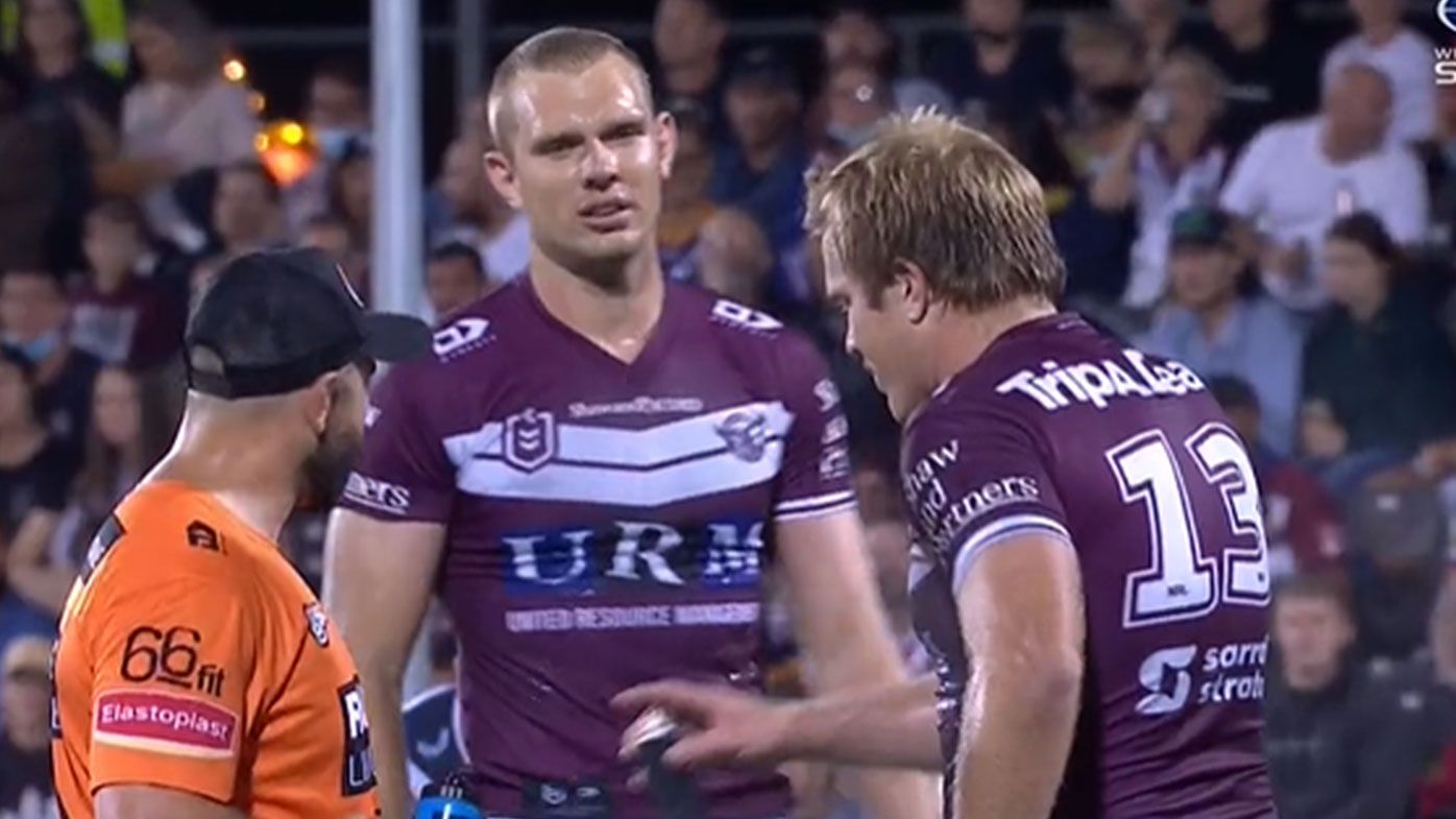 Manly's Trbojevic brothers bicker over 'try gone begging' against Roosters