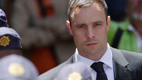 Oscar Pistorius outside court. (AAP)