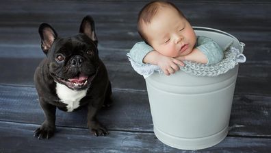 Adorable babies and their doggy best friends