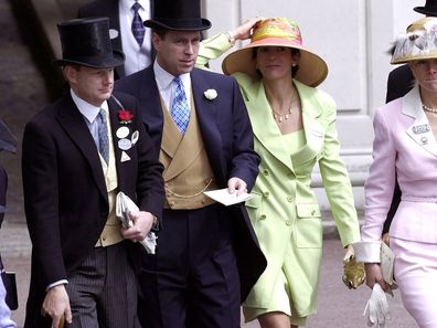 Royal Ascot Race Meeting Thursday - Ladies Day. Prince Andrew, Duke Of York walks with Ghislaine Maxwell At Ascot.
