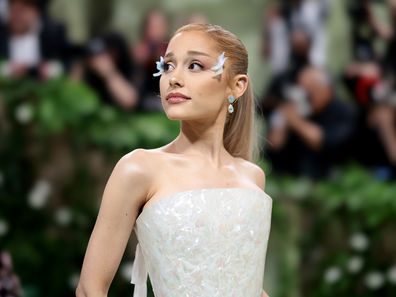 Ariana Grande attends The 2024 Met Gala Celebrating "Sleeping Beauties: Reawakening Fashion" at The Metropolitan Museum of Art on May 06, 2024 in New York City. 