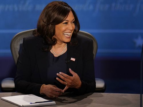 Kamala Harris during the vice-presidential debate, October 7 2020