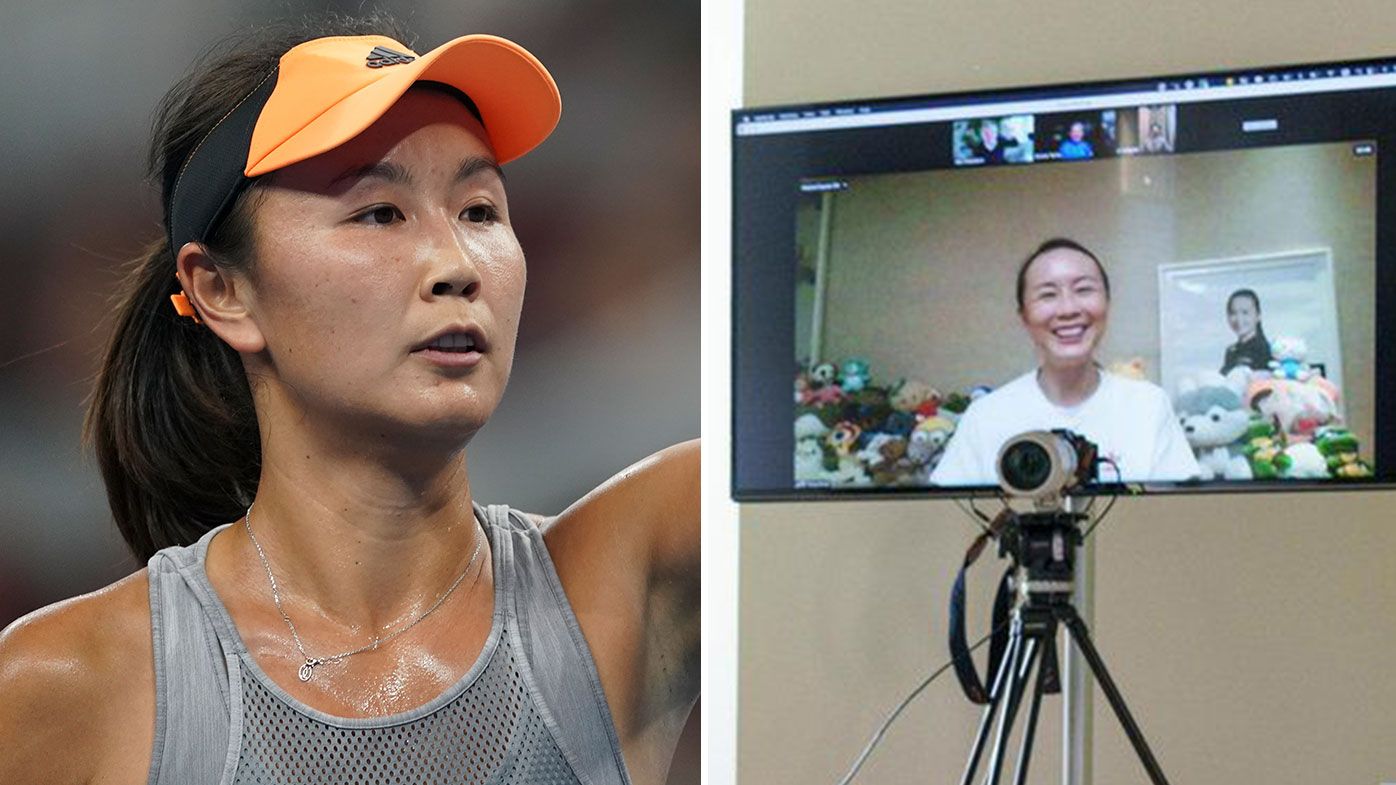 Missing tennis star appears, holds video call