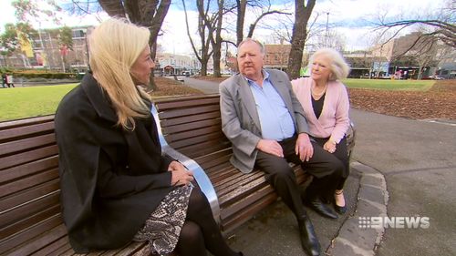 9NEWS' Jo Hall met with Judy Mather and Barry Freeman. Picture: 9NEWS