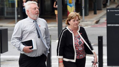 Bruce and Denise Morcombe arrived in court today for Brett Peter Cowan's appeal. (AAP)