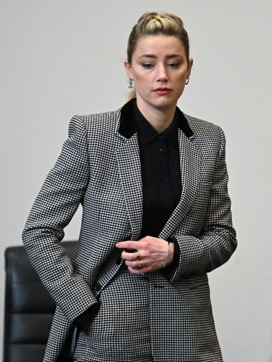 US actress Amber Heard arrives at the Fairfax County Circuit Courthouse in Fairfax, Virginia, on May 24, 2022.