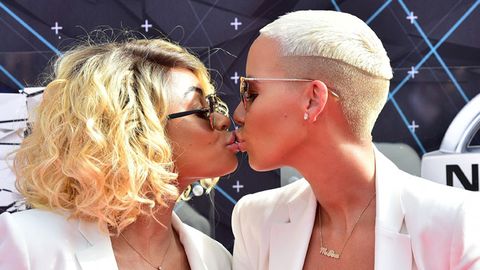 The BFF's lock lips at the BET Awards. Image: Getty