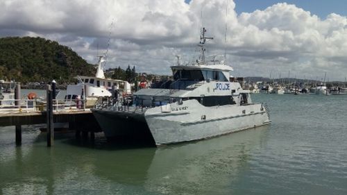 Water police and two aircrafts spent the afternoon scouring the area for the missing man. (9NEWS/ Alexandra Cullen)