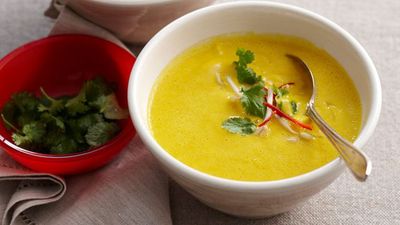 <a href="http://kitchen.nine.com.au/2016/05/13/13/21/thaistyle-pumpkin-soup" target="_top" draggable="false">Thai-style pumpkin soup<br></a>
