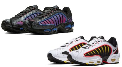 The shoes, reportedly Tailwind 4 White Black Crimson Yellow and Black Magic Flamingo are valued at over $120 each. 