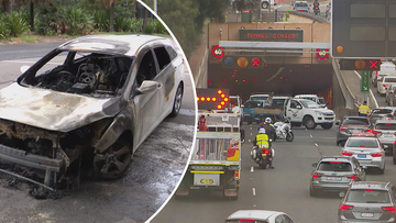 Sydney&#x27;s Eastern Distributor has been closed in both directions and the Sydney Harbour Tunnel is closed southbound after a car fire.
