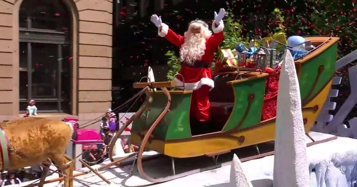 Adelaide Christmas Pageant 2024 Santa Claus receives warm in