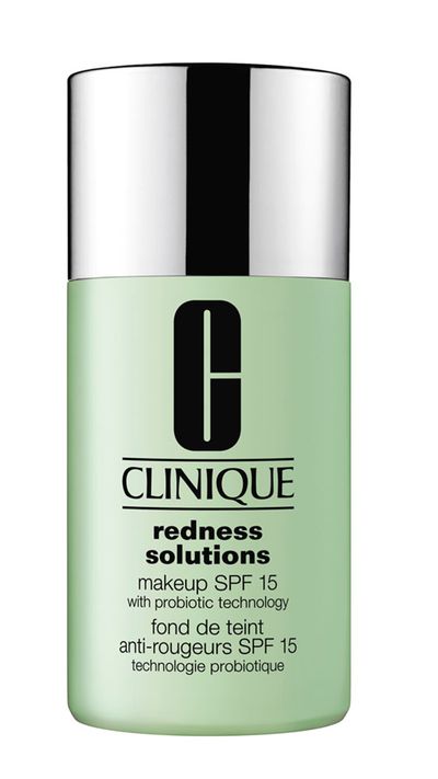 <a href="https://www.clinique.com.au/product/1599/13188/Makeup/Foundations/Redness-Solutions-Makeup-SPF-15" target="_blank">Redness Solutions Makeup SPF 15, $50, Clinique</a>