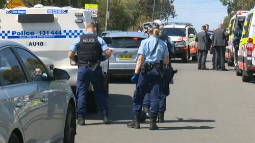 Police at the scene.