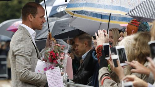 The Duke of Cambridge meets members of the public. (AFP)