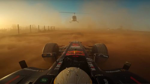 In a new Red Bull video Daniel Ricciardo is in the driver's seat of an RB7 on some unusual terrain.
