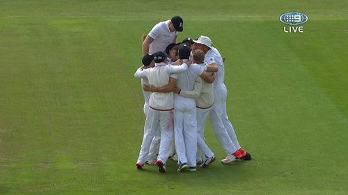 England's win sparked wild celebrations. (9NEWS)