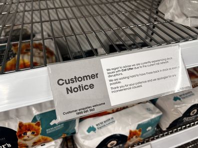 coles cat litter shortage