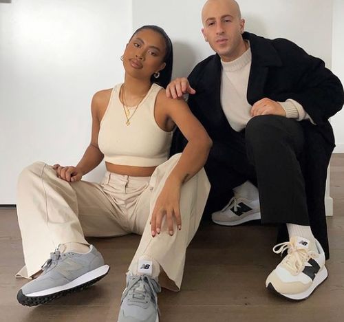 Jason Vincent Piperno and fiance, Stefney Vannasith, who shares his love of sneakers.
