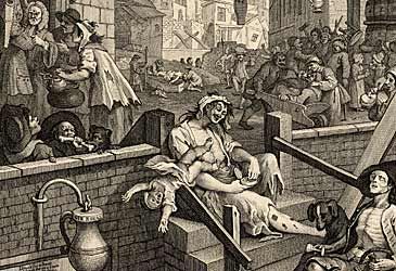 Who created Gin Lane in 1751 as a critique of the effects of the spirit in England?