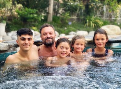 Brian Austin Green with his sons Kassius, Noah, Bodhi and Journey.