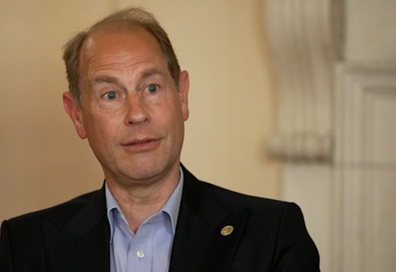 Prince Edward pictured in his CNN interview