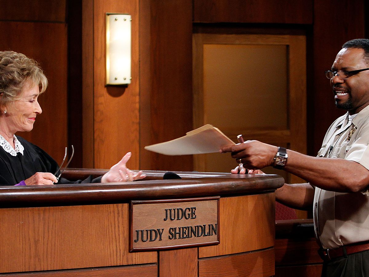 Judge Judy bailiff Petri Hawkins Byrd says he wasn't invited to be a part  of her new show Judy Justice - 9Celebrity