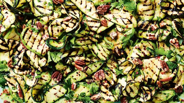 Luke Hines' charred zucchini with lemon and chilli