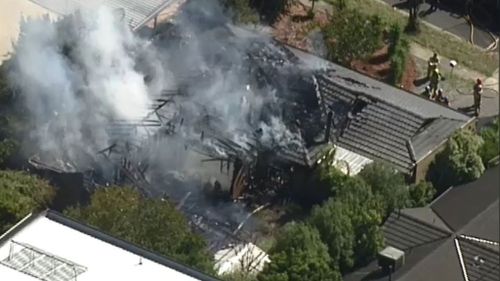 Residents in the area are warned of the smoke billowing. (9NEWS)