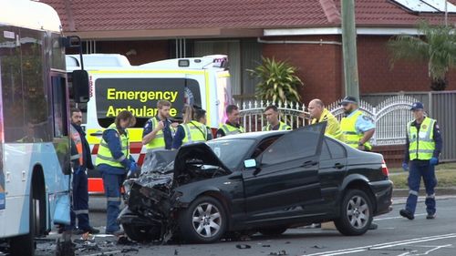 The road was closed while police investigated. Image: 9News