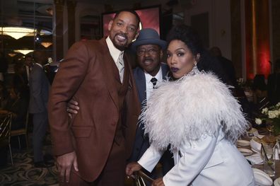 Will Smith, Courtney B. Vance and Angela Bassett attend the African-American Film Critics Association Awards on Wednesday, March 1, 2023, at Beverly Wilshire in Beverly Hills 