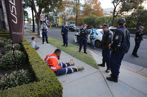 Police also arrested three men in Alexandria yesterday afternoon. Picture: NSW Police